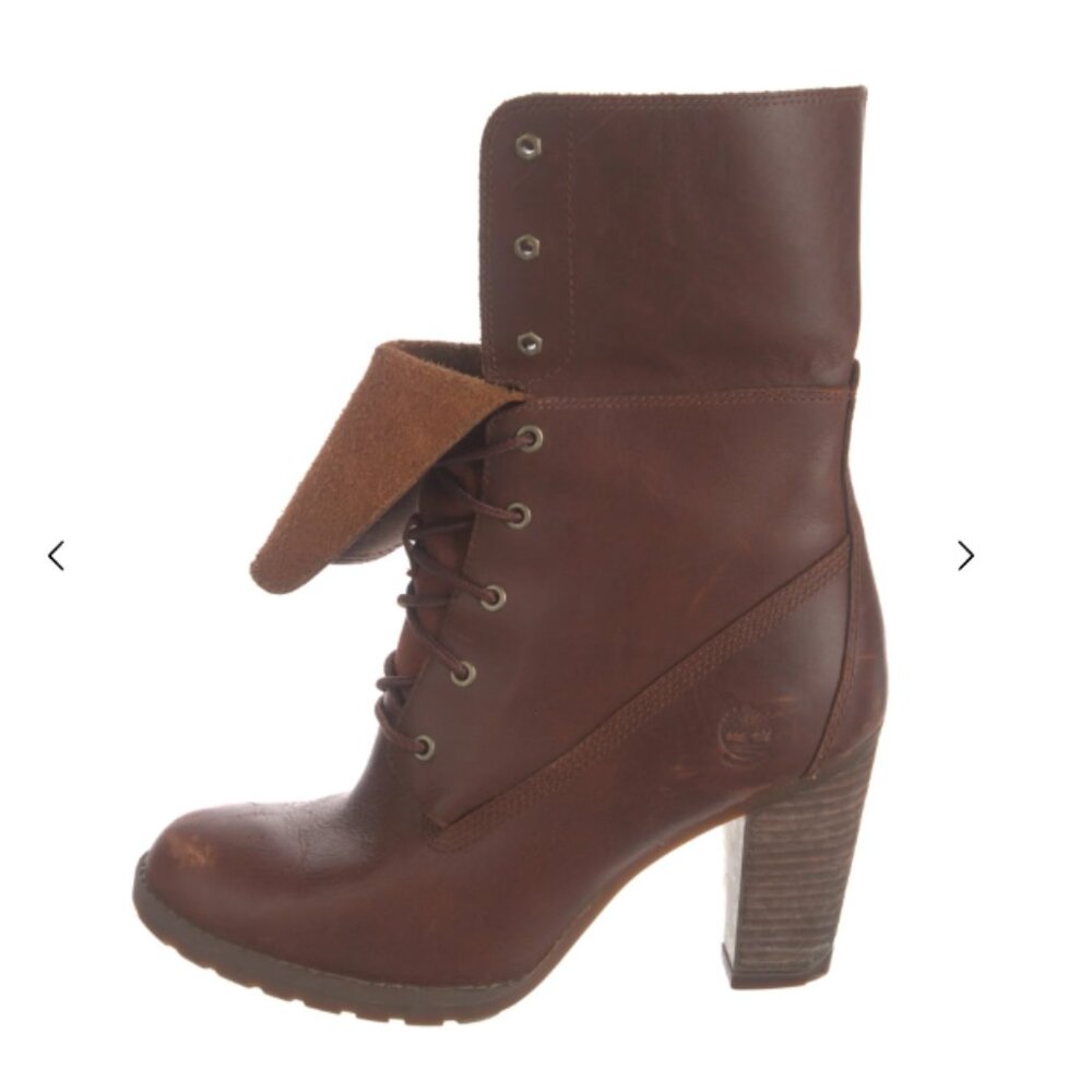 Timberland Earthkeepers Stratham Heights Fold Over Lace Up Boots Sz 8.5